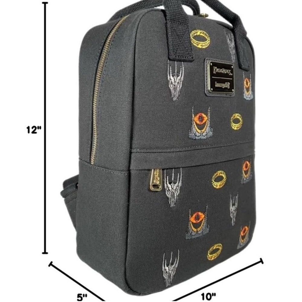 Loungefly Exclusive Lord of Rings Sauron AOP Canvas Mini Backpack - Picture 2 of 11